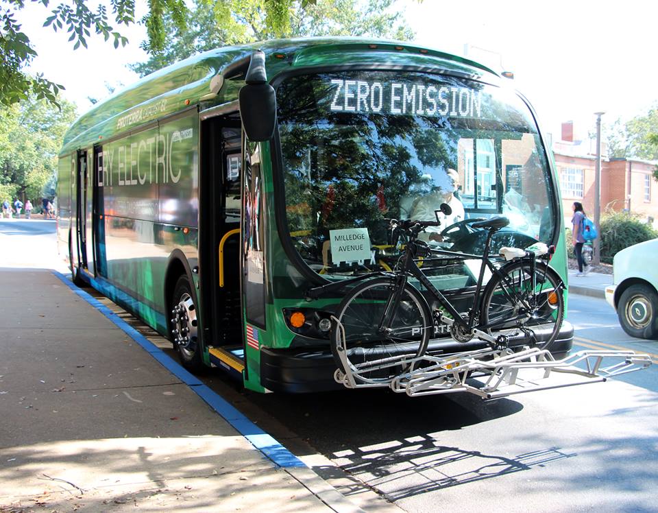 UGA is testing electric buses. like this on, as part of a grant to add 19 to its fleet.