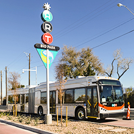 HDR-designed Albuquerque Rapid Transit system. Photo courtesy of HDR. 